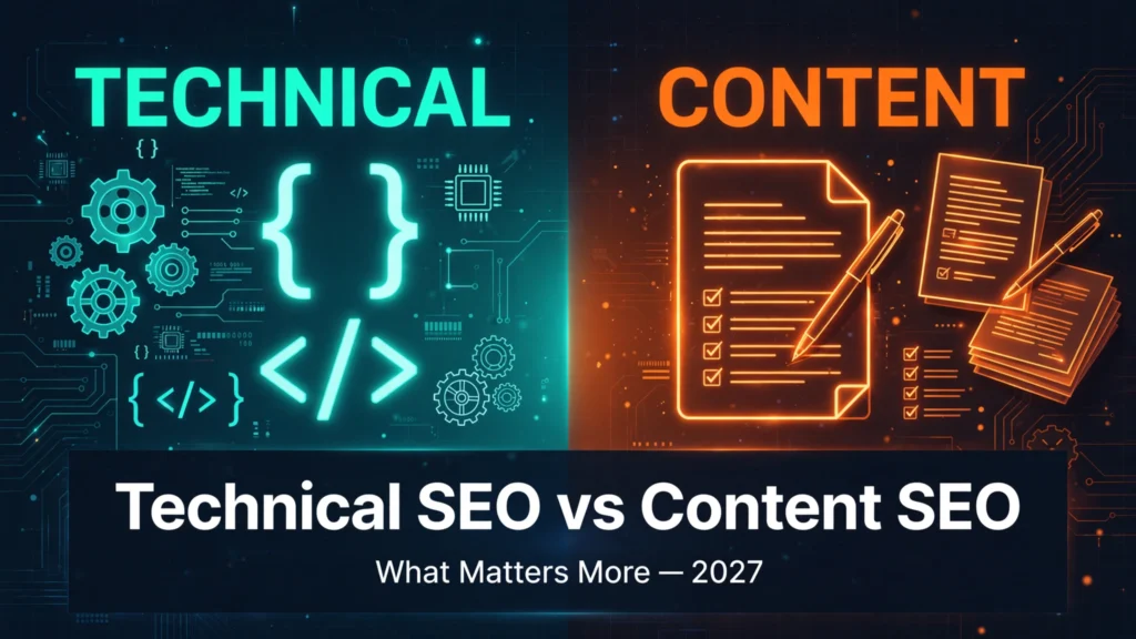 Technical SEO vs Content SEO — What Your Business Needs 2027