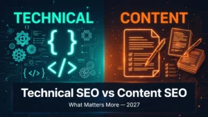 Technical SEO vs Content SEO — What Your Business Needs 2027
